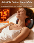 Zenopax Shiatsu Back and Neck Massager with Heat, 3D Deep Tissue Kneading, Cordless Rechargeable Electric Massage Pillow for Muscle Pain Relief, Use at Home, Car, Office, Gifts for Men Women