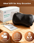 Zenopax Shiatsu Back and Neck Massager with Heat, 3D Deep Tissue Kneading, Cordless Rechargeable Electric Massage Pillow for Muscle Pain Relief, Use at Home, Car, Office, Gifts for Men Women