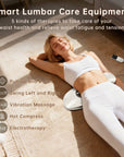Zenopax Electric Lumbar Traction Device, Multifunctional Back Traction Device with Dynamic Traction, Left-Right Swing, 8-Level Electrotherapy, Vibration Massage, 3-Level Hot Compress, Relieve Lower Back & Sciatica Pain