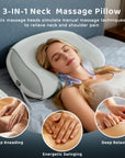 Zenopax Neck Massager for Pain Relief Deep Tissue, Cordless & Rechargeable Neck and Shoulder Massager with Heat,3 Modes & Intensities & Heatings 4D Sleeping Kneading Pillow