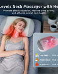 Zenopax Neck Massager for Pain Relief Deep Tissue, Cordless & Rechargeable Neck and Shoulder Massager with Heat,3 Modes & Intensities & Heatings 4D Sleeping Kneading Pillow