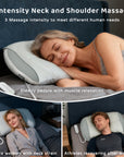 Zenopax Neck Massager for Pain Relief Deep Tissue, Cordless & Rechargeable Neck and Shoulder Massager with Heat,3 Modes & Intensities & Heatings 4D Sleeping Kneading Pillow