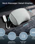 Zenopax Neck Massager for Pain Relief Deep Tissue, Cordless & Rechargeable Neck and Shoulder Massager with Heat,3 Modes & Intensities & Heatings 4D Sleeping Kneading Pillow