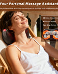 Zenopax Shiatsu Back and Neck Massager with Heat,  3D Deep Tissue Kneading, Cordless Rechargeable Electric Massage Pillow for Muscle Pain Relief, Use at Home, Car, Office, Gifts for Men Women